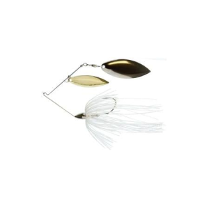 War Eagle 3/8 oz Double Willow Spinnerbait Nickel White Silver