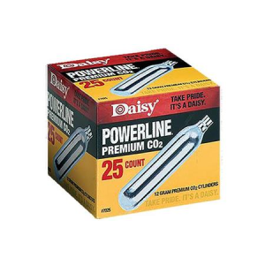 Daisy Outdoor Powerline Premium 12 Grain CO2 Cylinders (25-Pack)