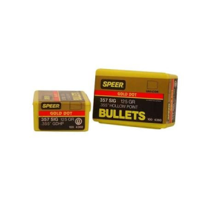 Speer Reloading 38 cal (.355) 125-GR Gold Dot HP Bullet 100/Box