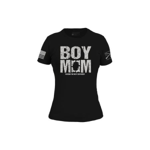 Grunt Style Women's Boy Mom Slim Fit T-Shirt - Black