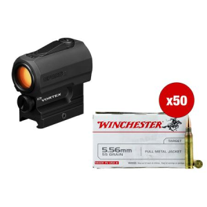 Sportsmans Essentials Vortex Sparc II AR Red Dot with 1000 Rounds of Winchester 5.56mm 55 gr FMJ Ammo