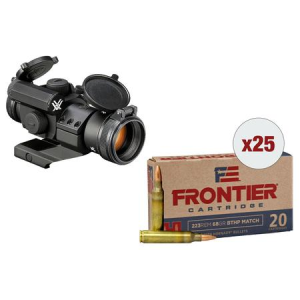 Sportsmans Essentials Vortex StrikeFire II Red/Green Dot with 500 Rounds of Hornady 223 Rem 68 gr BTHP Match Ammo