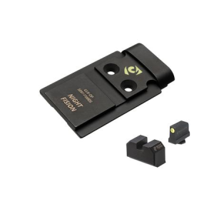 Night Fision Optic Plate Tritium Yellow Front Sight Combo: 509T to Glock Full Size MOS