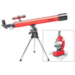 Tasco 50x50 Red Refractor with 900x Microscope