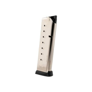 Mecgar 1911 Government 45 ACP 8-Round Stainless Steel Magazine Nickel