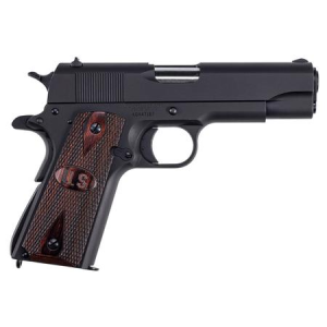 Auto Ordnance 1911-A1 Commander 45 ACP Pistol with Matte Black Finish and Checkered Wood Grips