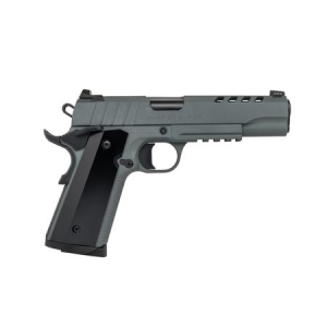 Tisas 1911 Night Stalker 9mm Full-Size Pistol with Inch Barrel and Platinum Gray Cerak