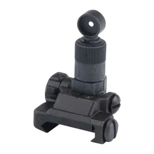Knights Armament 25650 Micro Iron Sights Rear Folding Steel Black