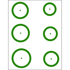 Gunstar Magnum Target Reticle Set Green - Gunstar