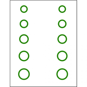Gunstar Mini Circles Target Reticle Set Green - Gunstar