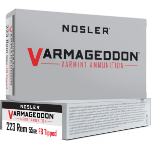 Nosler Varmageddon Rifle Ammunition 223 Rem. 55 gr. VG FBT 20 rd. - Nosler