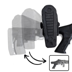 Folding Tactical Buttstock with Pistol Grip Adjustable and Collapsible Compatible with ASI PASI I2 12GA - Myholster