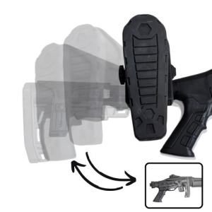Folding Tactical Buttstock with Pistol Grip Adjustable and Collapsible Compatible with Escort HAT871228 12GA - Myholster