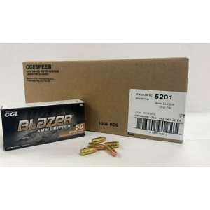 CCI Blazer Brass 9mm 124gr FMJ 20 boxes/1000rd case - Federal Cartridge Co.