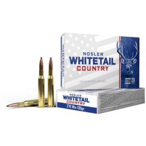 Nosler Whitetail Country Rifle Ammo 270 Win. 130 gr. SB SP 20 rd. - Nosler