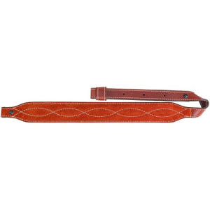 AA&E Leathercraft Light Rust Suede Leather Long Taper Gunsling, White Figure-8 Stitching - Aa&E Leathercraft