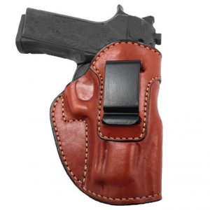 Akar Premium IWB Brown Leather Holster Compatible with Springfield Armory XDM 40 - Myholster