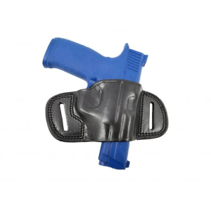 Akar OWB Quick Draw Black Leather Belt Holster Fits Sig Sauer P320 Compact 9mm / .40 - Myholster