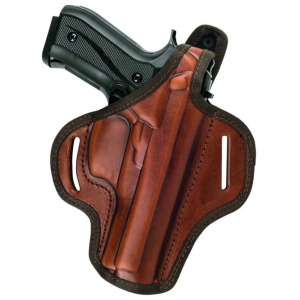 Brown / Right Premium OWB Thumb Break Leather Belt Holster Fits Ruger SR9 - Akar