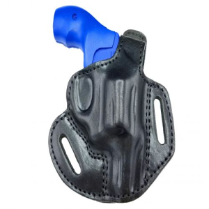 Akar Premium OWB Black Leather Belt Holster Fits Ruger SP101 2.5 - Myholster