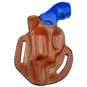 Akar Premium OWB Brown / Left Handed Leather Belt Holster with K- Frames/Similar 3" - 3.5" - Myholster