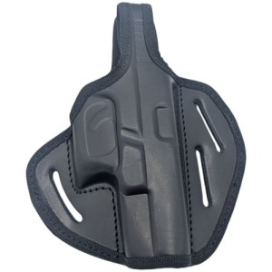 Akar Right-Hand OWB Black Leather Holster for Beretta 92 & Similar Frames - Emperor