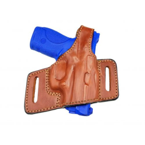 Brown OWB Quick Draw Leather Slide Holster with Thumb Break Premium Cowhide for Secure & Fast Access Fits Sig Sauer P365 - Myholster