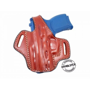 Brown / Left OWB Thumb Break Leather Belt Holster Fits Sig Sauer P365X - Myholster