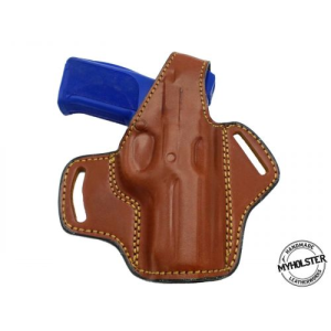 Brown Premium OWB Leather Belt Holster Secure, Durable & Comfortable Fits Smith & Wesson M&P M2.0 9,40 4.25" - Myholster