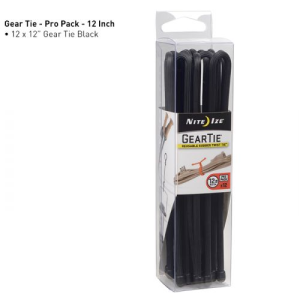 Gear Tie ProPack 12 - 12 Pack - Black - Nite Ize