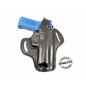 Brown Premium OWB Leather Belt Holster Secure, Durable & Comfortable Fits Beretta 92FS Vertec - Myholster