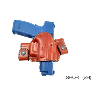 Brown OWB Snap-On Leather Open Top Holster Compatible w/ Springfield Armory Hellcat OSP - Myholster