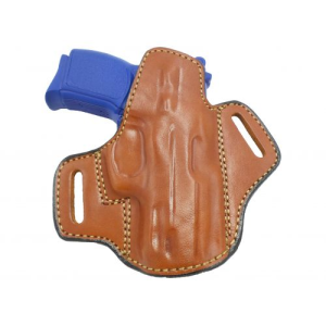 Right / Brown Premium Pancake-Style OWB Leather Holster Open-Top Design Compatible w/ Sig Sauer P226R DAK W/RAILS - Myholster