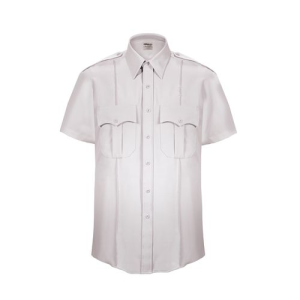 TexTrop2 Zippered Short Sleeve Polyester Shirt Mens White Medium - Elbeco