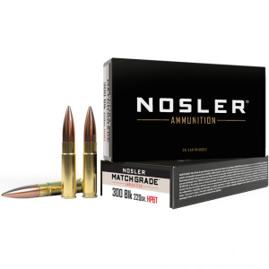 Nosler Match Grade Rifle Ammunition .300 Black 220 gr. CC HPBT 20 rd. - Nosler