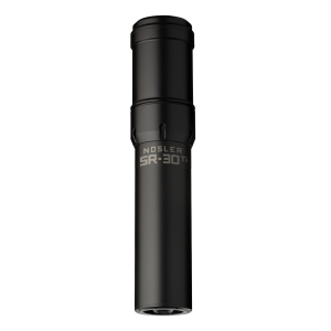 Nosler SR-30TI Suppressor, 30 Cal, 1.74 in, Black, Titanium, 5/8 in 24 tpi Thread Pattern, 90646