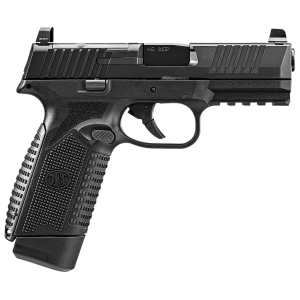 FN 66101387 545 MRD Full Size Frame 45 ACP 15+1, 4.10 Black Target Crown Steel Barrel, Black PVD Optic Cut/Serrated Steel Slide & Poly Frame w/Pic Rail, Ambi, Pistol