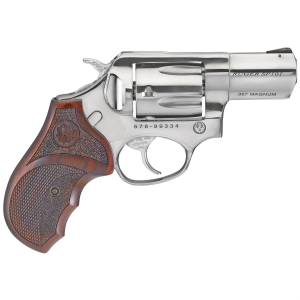 Ruger SP101, TALO Edition, Double Action/Single Action, Revolver, Small Frame, 357 Magnum, 2.25 in Barrel, Stainless Steel, Gloss Stainless Finish, Wood Grips, Fixed Sights, 5 Rounds 05785