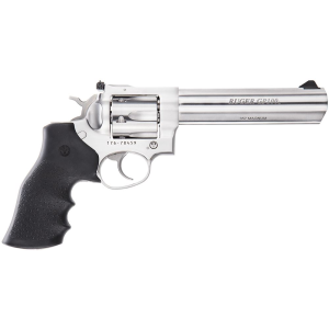 Ruger 1707 GP100 Medium Frame 357 Mag 6rd 6 in Satin Stainless Steel Barrel, Cylinder & Frame, Hogue Monogrip, Transfer Bar Safety, Exposed Hammer , Revolver