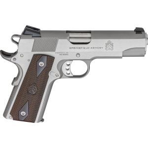 Springfield Armory PX9417S 1911 Garrison 9mm Luger 9+1 4.25 Stainless Match Grade Barrel, Serrated Stainless Steel Slide & Frame w/Beavertail, Thinline Wood Grip, Pistol