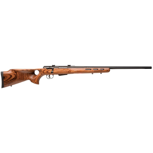 Savage Arms 19141 25 Lightweight Varminter-T 22 Hornet Caliber with 4+1 Capacity, 24 in Barrel, Matte Black Metal Finish & Natural Brown Fixed Thumbhole Stock Right Hand (Full Size) Includes Detachable Box, Magazine, Rifle