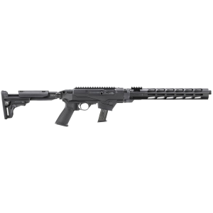 Ruger 19140 PC Carbine 9mm Luger 17+1 16.12 Black Fluted Threaded Barrel, Black Hard Coat Anodized Pic Rail Aluminum Receiver, M-LOK Handguard, Black Synthetic Fold Adj Stock, Black Poly Grip, Ambi, Rifle