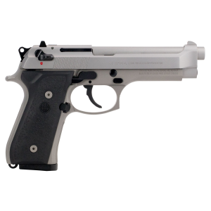 Beretta JS92F510CA 92FS Inox *CA Compliant Full Size 9mm Luger 10+1 4.90 in Satin Stainless Barrel, Serrated Slide & Alloy Frame, Black Stippled Rubber Grips, Pistol