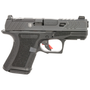Shadow Systems SS4084 CR920 War Poet 9mm Luger 13+1, 3.40 Black Nitride Match Grade/Spiral Fluted Barrel & Optic Cut/Serrated/Window Cut Stainless Steel Slide, Black Poly Frame w/Beavertail & Pic Rail, Features War Poet Engraved, Pistol
