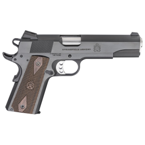 Springfield Armory PX9420 1911 Garrison 45 ACP 7+1, 5 in Stainless Match Grade Steel Barrel, Salt Blued Serrated Carbon Steel Slide, Blued Steel Frame w/Beavertail, Thin-Line Wood Grip, Pistol