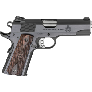 Springfield Armory PX9418 1911 Garrison 45 ACP 7+1 4.25 Stainless Match Grade Barrel, Blued Serrated Carbon Steel Slide & Frame w/Beavertail, Thinline Wood Grip, Pistol