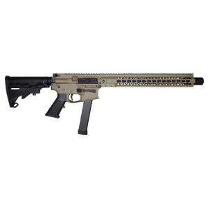 Brigade Firearms A0911623 BM-9 9mm Luger 16in 33+1 Flat Dark Earth Cerakote Adjustable Stock 15in Rail