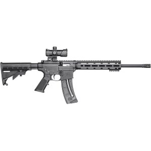 Smith & Wesson 12722 M&P15 Sport OR 22 LR 25+1 16.50 Matte Black Barrel, Optic Ready w/Red & Green Dot Optic Receiver, Black 6 Position Stock, Rimfire Rifle