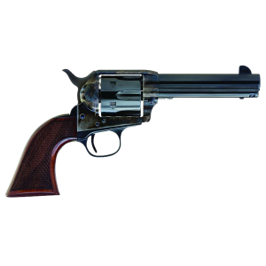 Cimarron AR400 Arizona Ranger 357 Mag 6 Shot, 4.75 Blue w/Engraved Arizona Ranger Steel Barrel, Blued Cylinder, Color Case Hardened Steel Frame, Checkered Walnut Grip, Exposed Hammer, Revolver