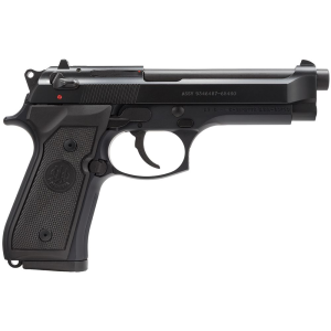 Beretta J92M9A0M M9 Full Size Frame 9mm Luger 15+1, 4.90 in Steel Barrel, Black Bruniton Serrated Steel Slide & Aluminum Frame w/Beavertail, Pistol